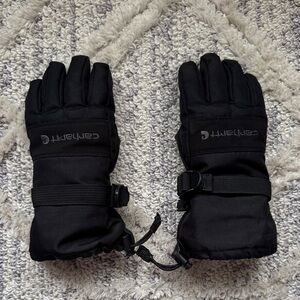 Carhartt Black Heavy-Duty Insulated Winter Gloves, Youth XS